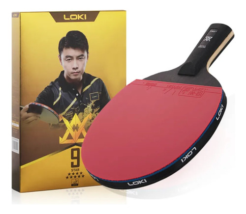 Paleta Ping Pong Loki 9 Estrellas Profesional Fibra Carbono