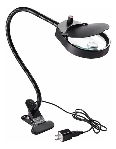 Lupa Luz Soporte Iluminadora Led In Abrazadera Flexible Mesa