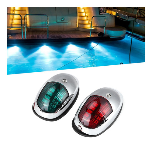 F Luz De Navegación Marina Led 12v Impermeable Verde