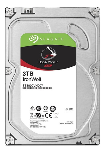 Disco rígido interno Seagate IronWolf ST3000VN007 3TB