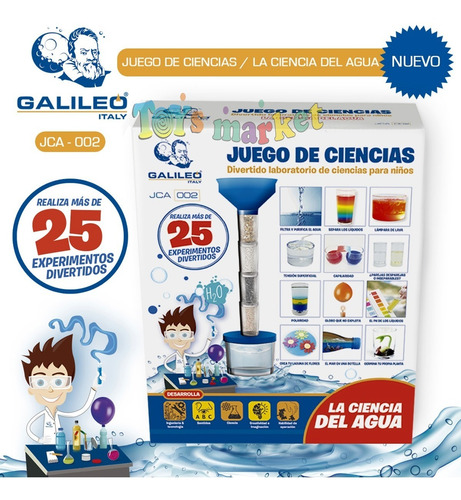 Imagen 2 de 10 de Juego La Ciencia Del Agua Laboratorio Experimentos Galileo