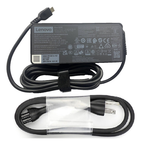 Cargador Original Lenovo Thinkpad A285 T470 X1 Tipo C 65w