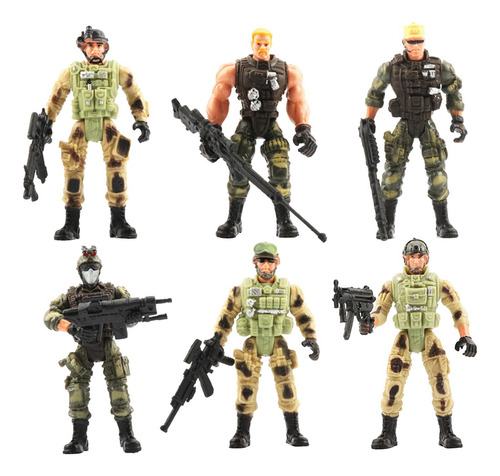 Conjunto De Figuras De Ação Masculinas, 6 Peças,