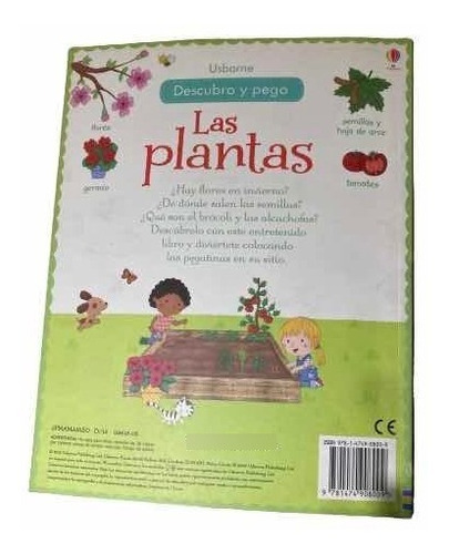 Los Alimentos Y Las Plantas- Descubro Y Pego- Usborne