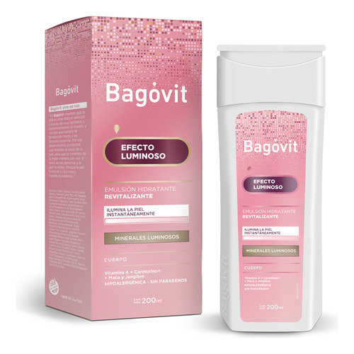 Bagovit Emulsión Corporal Hidratante Efecto Luminoso 200ml