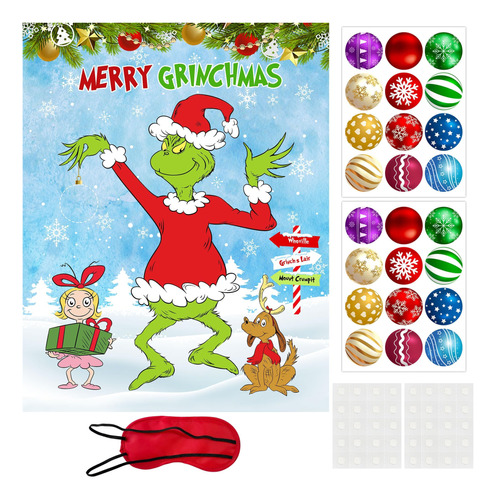 Juegos De Navidad Para Niños, Pin The Balls On Christmas Gam