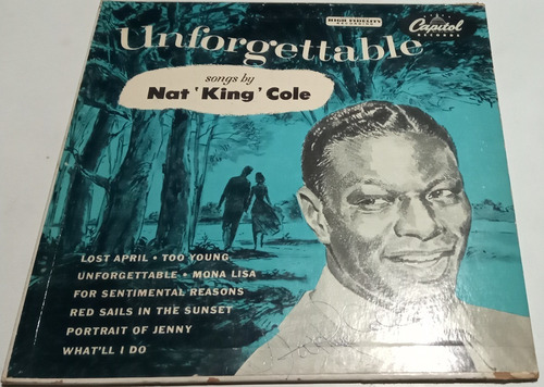 Nat King Cole Unforgettable 10 Pulgadas Vinilo Colombia