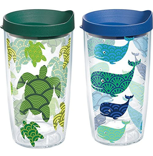 Tervis Turtle And Whale Pattern Tumbler With Wrap And Surtid