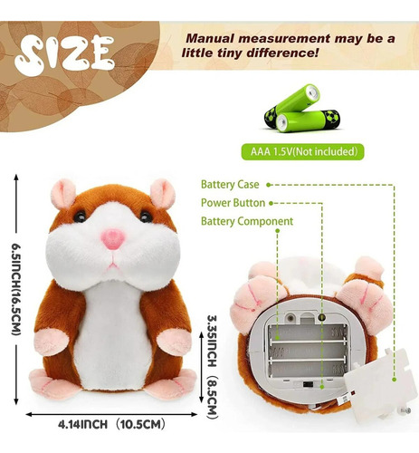 Divertido Juguete De Peluche Learn Imitate Talking Little Ha
