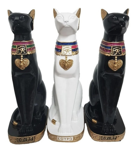 Figura Decorativa Gato Egipcio - Llama Sagrada -