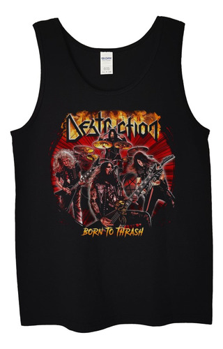 Polera Musculosa Destruction Born To Thras Metal Abominatron