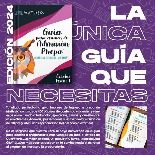 Guía Mathisix Para El Examen De Admisión A La Preparatoria (Usado)