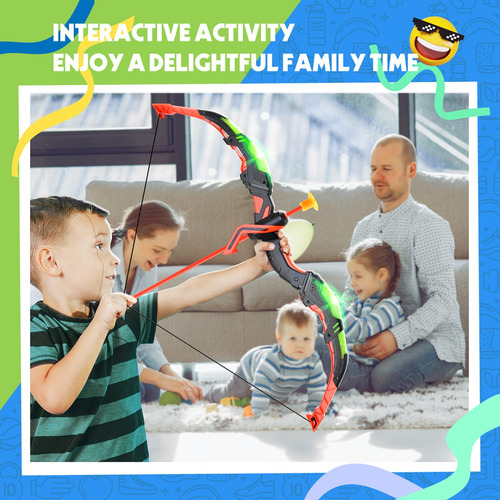 Juego De Tiro Con Arco Para Niños Con Luces, Paquete De Dos