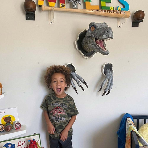 Escultura De Dinosaurio Reventando Pared Reventando Accesori
