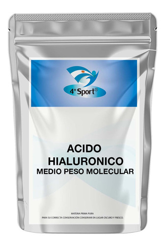 Ácido Hialurónico Puro 10 Gr Medio Peso Molecular 4+