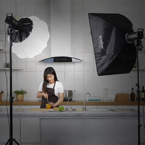 Painel Led Godox Sl100d Video Com Softbox 120cm Grid E Tripe Cor da estrutura Preto Cor da luz Branco-frio 127/220V