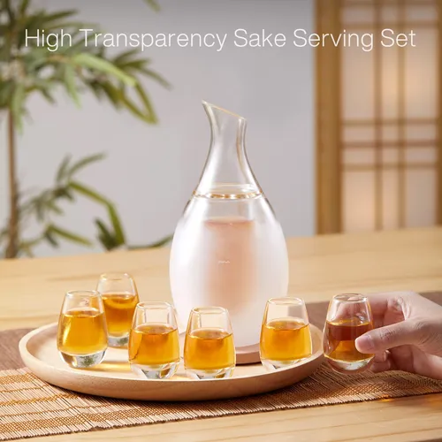 Zens Juego De Vasos De Sake, Tazas De Jarra De Sake De 8.5 O