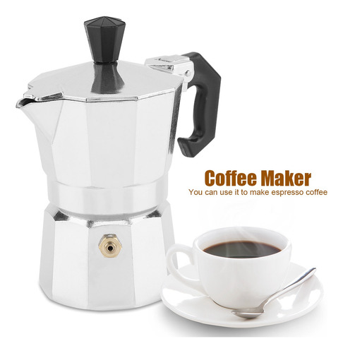 1 Taza De Café Espresso Tipo Moka De Aluminio, Tipo Italiano