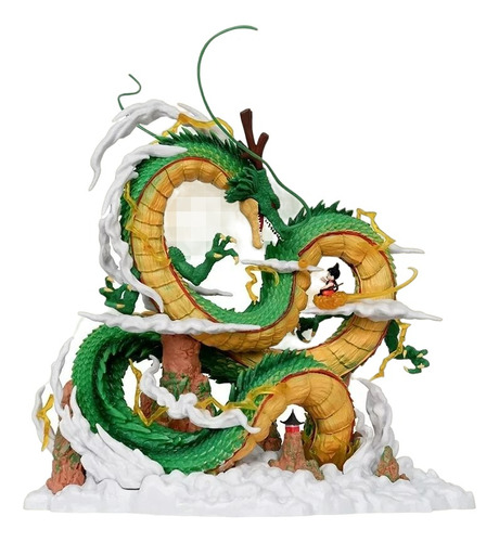 Figura 3d De Colección Diorama Shenlong Goku Dragon Ball