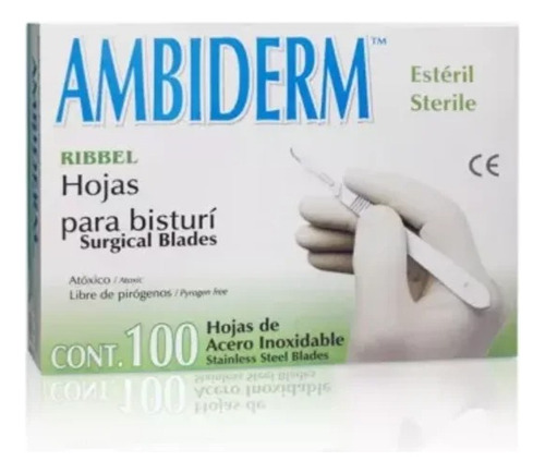 Hoja Bisturí Ambiderm Caja 100 Hojas No 11