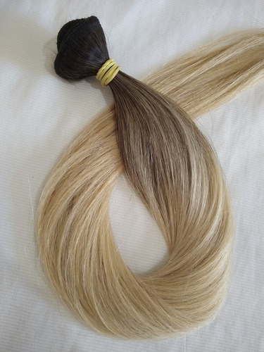 Cabelo Humano Loiro Claro Fita Adesiva 100g 40cm Mega Hair