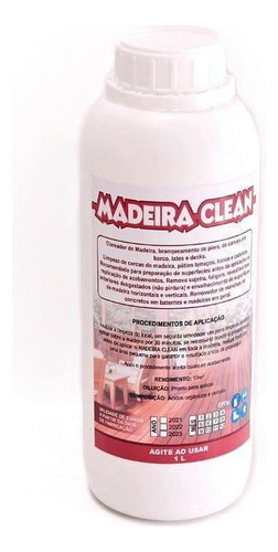Madeira Clean Clareador Madeira Tira Concreto Batente Janela