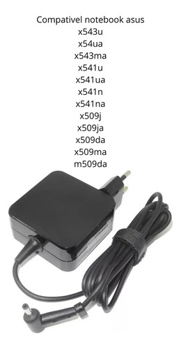 Carregador 19v 2.37a 45w Compatível Asus X509 X509f X509m