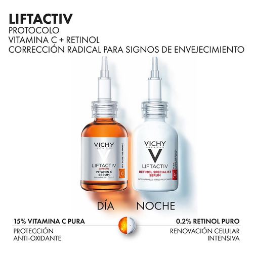 Sérum Anti-arrugas Liftactiv Retinol Specialist Vichy 30ml Momento de aplicación Noche Tipo de piel Todo tipo de piel