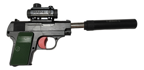 Pistola Airsoft M1908 Con Balines De Hidrogel Pd. 15m.