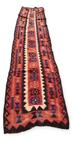 Kilim Afgano Herat Original Tejido A Mano 3.60x 0.85