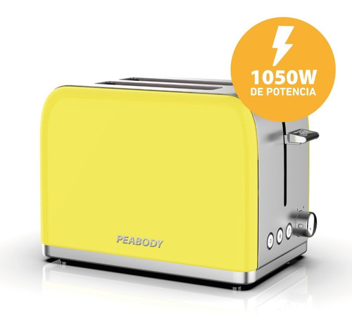 Imagen 2 de 9 de Tostadora Peabody 6 Niveles 1050 W 2 Ranuras Acero