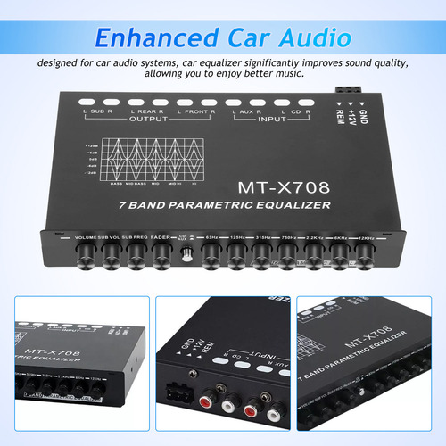 Ecualizador De Coche De 7 Bandas, Ecualizador De Audio Para