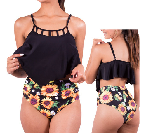 Mallas Bikini Dos Piezas Tankini Plus Size. Entrega Inmediat