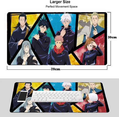 Mouse Pad Grande Jujutsu Kaisen Personajes Anime Art 30x70cm
