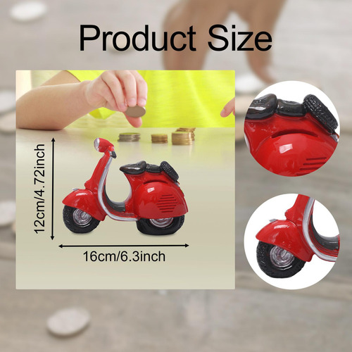 Piggy Bank Saving Pot Ornament Decoración Del Motocicleta
