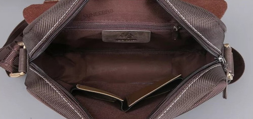 Imagen 9 de 9 de Maletin Morral De Cuero Hombre Marca Polo Tablet