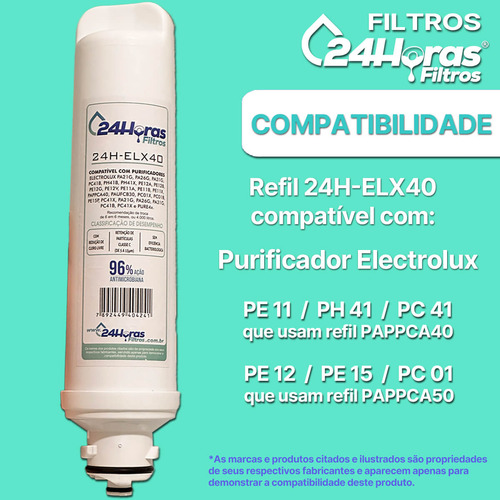 Filtro Refil Compatível Electrolux Pe12 Pe15 Pc01 Pappca50