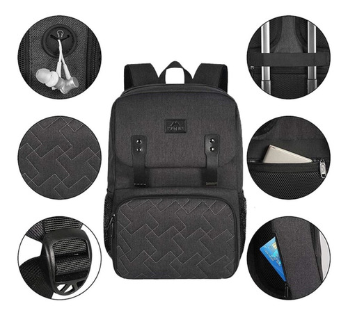 Mochila Lonchera Urbana Con Bolsillo Térmico Y Porta Laptop