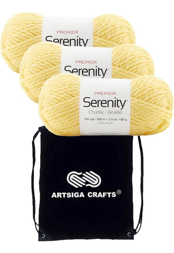 Premier Yarns Serenity Chunky Hilo De Punto Suave Solido 700