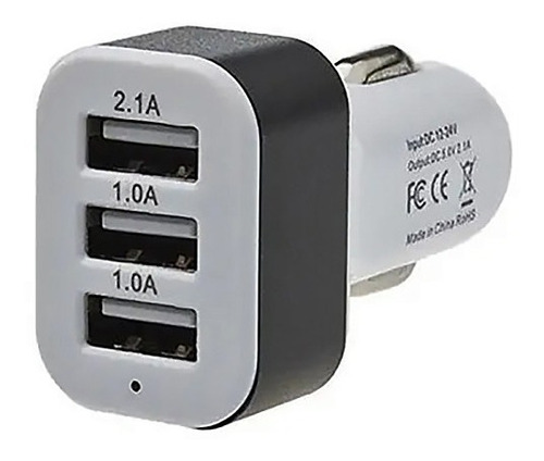 Cargador 12-24v Y 3 Salidas Usb  Max 4.1 Amp Para Auto