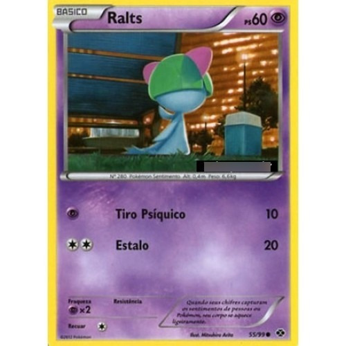 Ralts - Pokémon Psíquico Comum - 55/99 - Pokemon Card Game