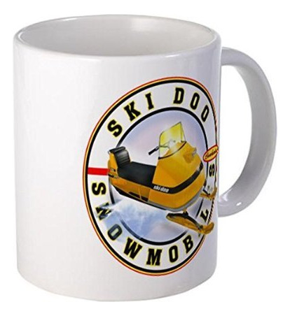 Taza 1.3 Fl Oz Diseño Vintage Esqui Doo Moto Nieve Color