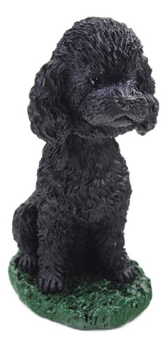 Animal Den Poodle - Figura De Perro Negro Bobblehead Para Co