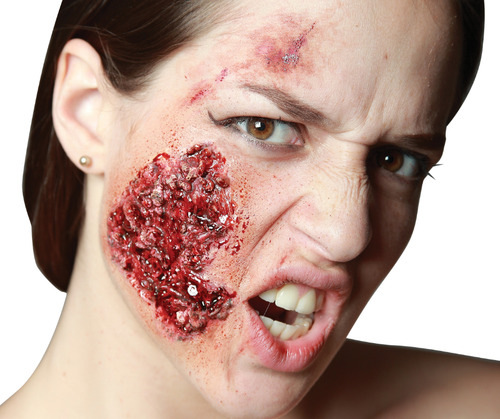 Aplicación Infectado Quemado Con Pegamento Látex Halloween
