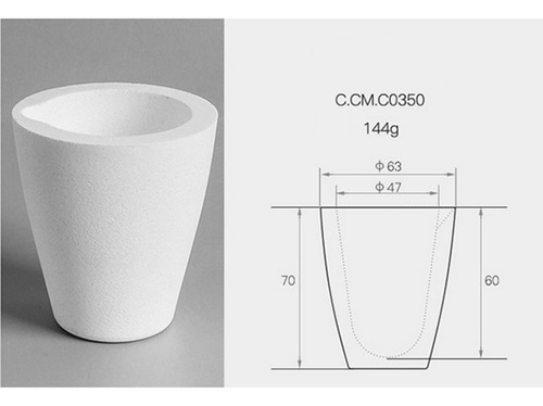 Alta De Cuarzo Fusión De La Taza De Alta Temperatura C350