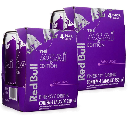 Energético Red Bull Açai Edition 250ml (8 Unidades)