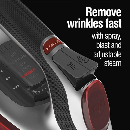 Plancha De Vapor Chi Steam 13107 Color Plateado