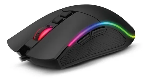 comprar Mouse Gaming Gamer Optico Usb 7 Botones Luces Led 4800 Dpi