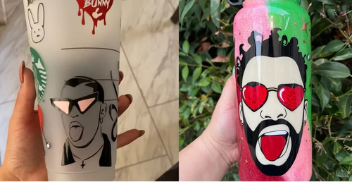 Mega Pack 40 Vectores Bad Bunny Para Tazas Poleras Botellas