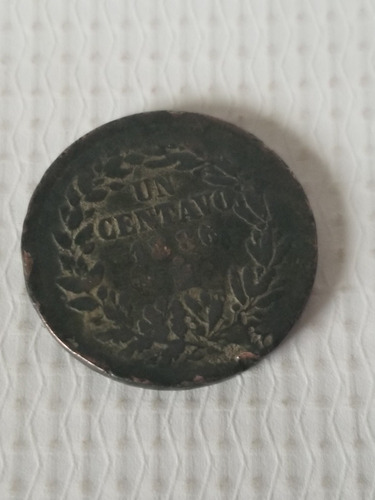 Moneda Un Centavo 1886 República Mexicana (Usado)